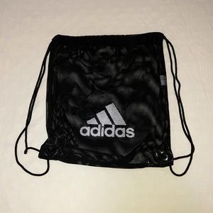 Adidas Black Mesh Drawstring Backpack